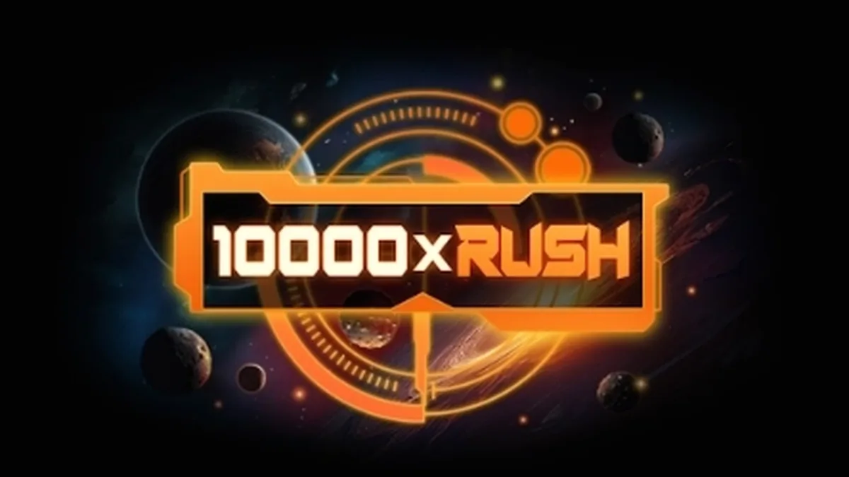 Tampilan antarmuka slot 10000 x Rush dengan desain modern
