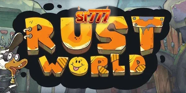 Tampilan visual slot Rust World dengan tema industri dan kisi 7x7
